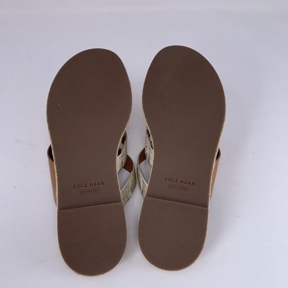Cole Haan Florens W21144 Slide Sandals Women's 9B Pecan Metallic‎ Leather S0560 - Picture 7 of 10